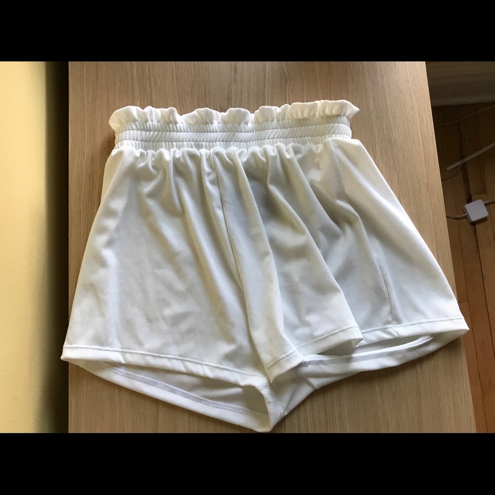 White float shorts